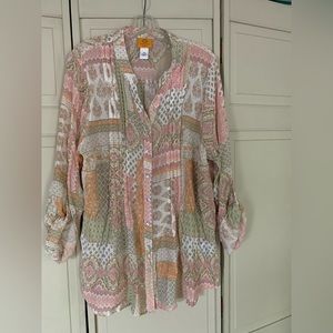 Print tunic. Ruby Rd. excellent condition.